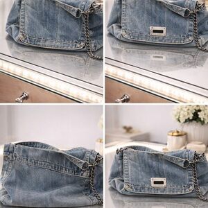 Denim Chain Shoulder Bag